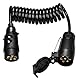 MINSHUXI Anhänger 7 Polig Verlängerung Kabel Spiralkabel 2.0M Anhängerkabel AdapterSpiralkabel Auto Anhänger Wohnwagen Wohnmobil für Wohnwagen Wohnmobil PKW Anhänger Zubehör