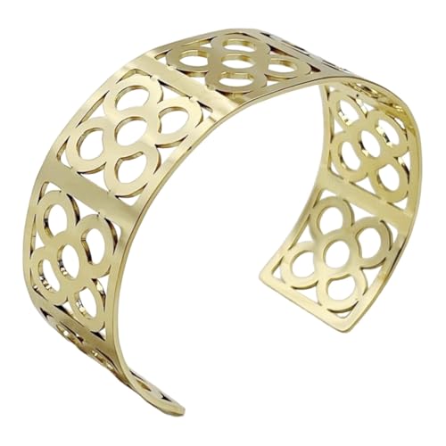 MAJALE - Esclava Mujer con Flor de Barcelona - Pulsera Dorada Mujer Panot de...