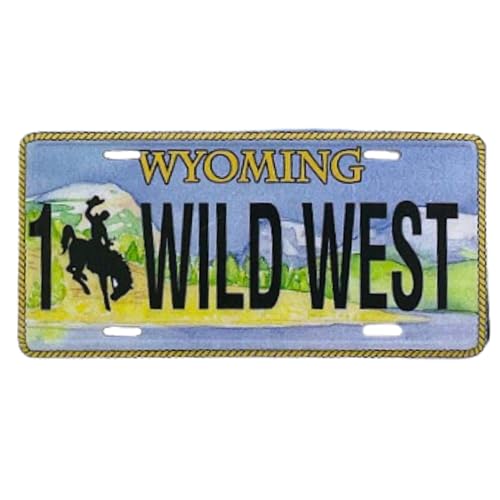 Mini Wyoming License Plate Magnet, Collectible Souvenir Keepsake, 3.5 x 1.75 Inches