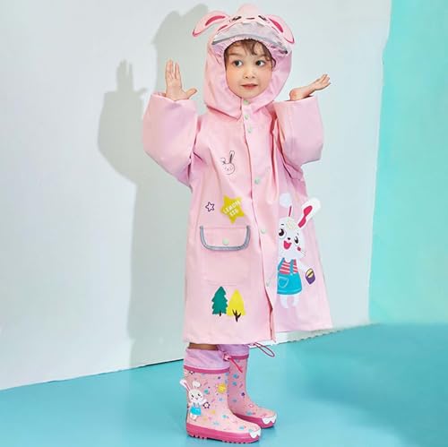 Coupe-vent imperméable à capuche enfant motif imprimé printemps