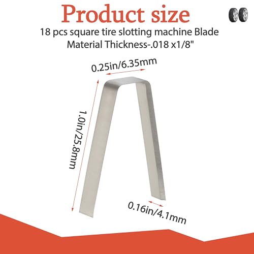 Image of Tire Groover Blade Tire Groover Regroover #5 9 /32 inch Square Standard Duty Blade New Upgrades 2024 (Set of 18)