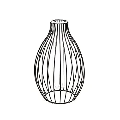 Vase à fleurs en fer forgé en forme de lanterne avec tube en verre nordique en fil de fer doré pour décoration de la maison, de mariage ou de la maison