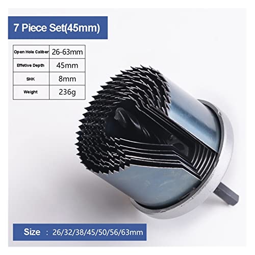 Broca para madera desmontable juego 7 piezas 45 mm miniatura 2
