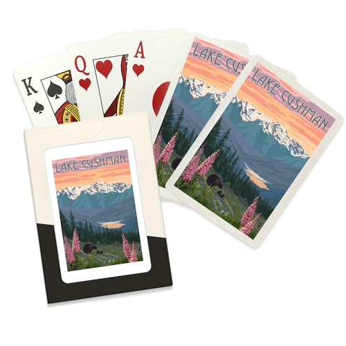 52 Naipes Poker Lake Cushman Washington Bear y Flores