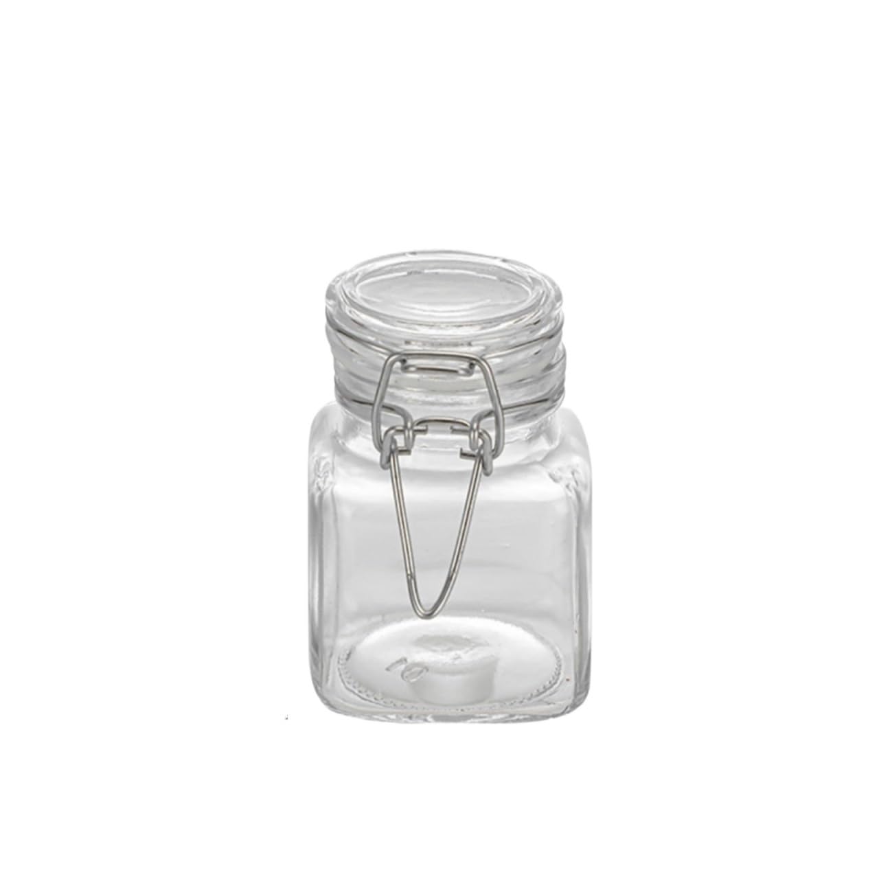 10 Stück Glasflaschen, versiegelte Vorratsgläser mit Schnalle, luftdicht verschließbarer Deckel, großer Mund, Küchenflaschen for Kaffeebohnen, Früchte, Nüsse für Lebensmittel Konservierung(100ml)