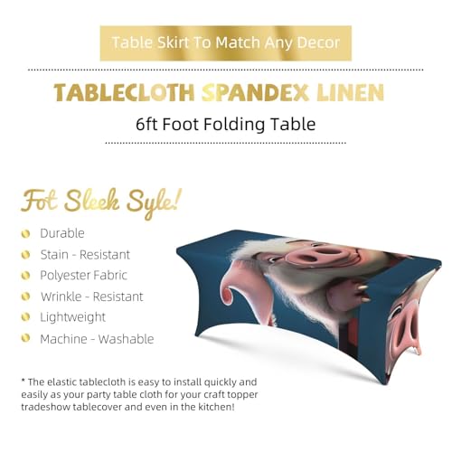 Nappe de table de 1,8 m élasthanne extensible buffet réception banquet patio - 4
