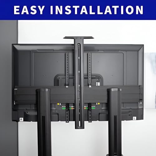 Image of BIG VUE TV Cart, Stand for LCD LED 4K Flat Screen TVs for Bedroom, Living Room, Studio Classic Design, Home Decor (Trolley, 32-100 Inch Motorized)