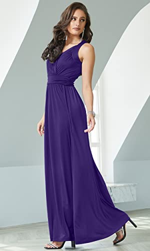 Image of KOH KOH Womens Long Sleeveless Flowy Bridesmaid Cocktail Evening Gown Maxi Dress