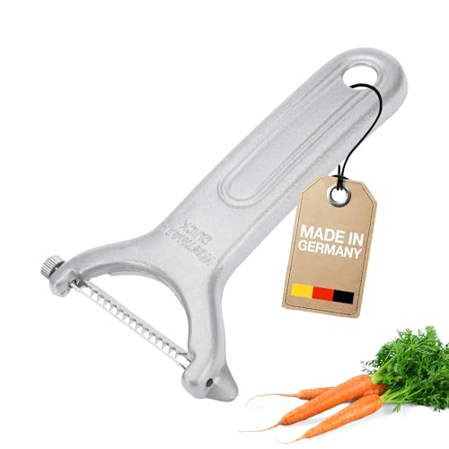 Westmark Cortador en juliana, Pelador de vegetales, Quick-Spezial, Cuchilla de acero inoxidable de dentado grueso, Aluminio, Color: gris/plateado, 60962270
