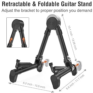 LEKATO Support de guitare A Frame Support de basse Support de sol pour guitare électrique Support de basse universel… - Les Beatles, Paul McCartney, John Lennon, RIngo Starr, George Harrison LEKATO Support de guitare A Frame Support de basse Support de sol pour guitare électrique Support de basse universel… – Image 2