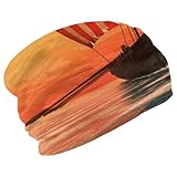 Beanie-Mütze für Damen und Herren, Unisex, dehnbare Schädelmützen, weicher Samt, Wintermütze, Beanie zum Laufen, Radfahren, Wikingerboot, segelt zu neuen Küsten, mehrfarbig