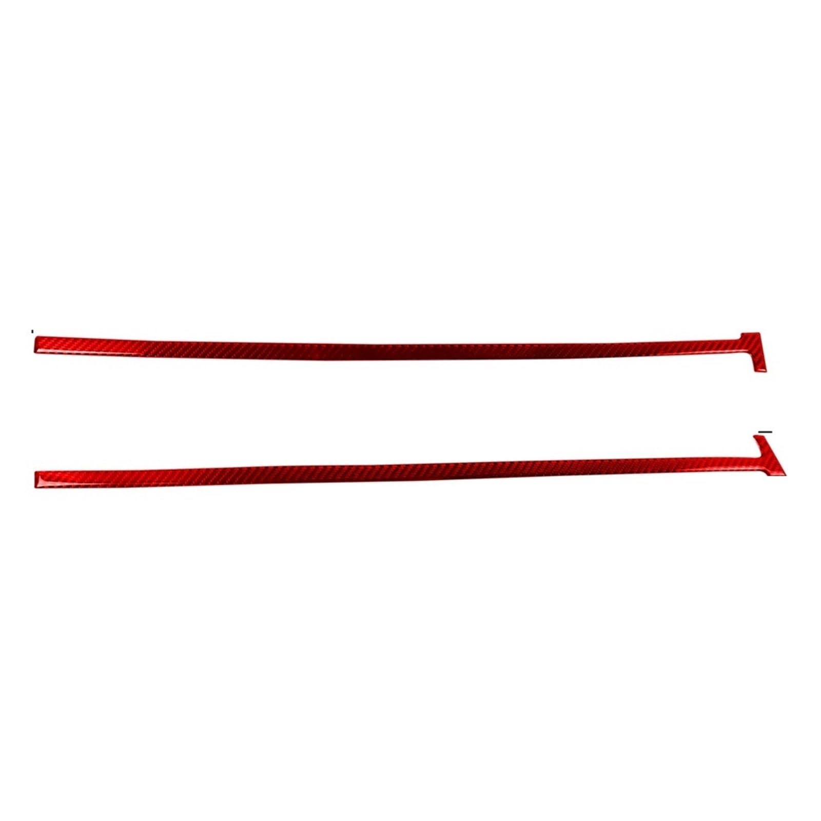 Car Trim Interior for Tesla for Model Y 2020-2022 for 3 2017-2022 Forged Carbon Fiber Car Center Dashboard Trim Strip Sticker(Carbon Red)