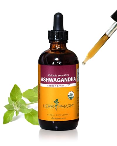 Herb Pharm Certified Organic Ashwagandha Extract for Energy...
