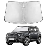 EcoNour Windshield Sunshade Compatible for Jeep Renegade 2015-2022 2023 2024, Sun Visor for Front Windshield & Window Sun Shade Cover, UV Heat Blocker & Protector, Car Accessories