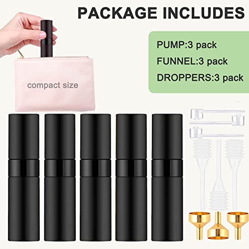 Beieverluck 15 Pieces 8ML Travel Perfume Atomizer Refillable Perfume Bottle Portable Cologne Sprayer for Perfume Women Men, Black4