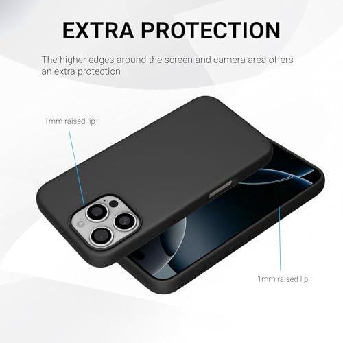 Coque silicone liquide iPhone 16 Pro douce antichoc anti-rayures - 5