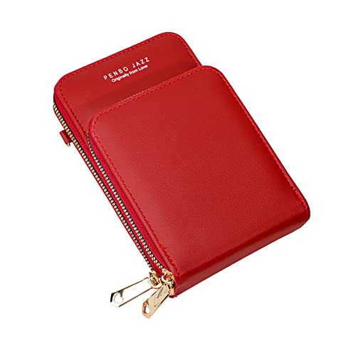Mini cartera para mujer 2022 New Wallet Wallet Multi Card Position Long Simple Multi Function Two Fold Card Bag dos carteras para mujer, color rojo Cover