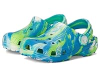 Crocs Kids - Classic Marbled Tie-Dye Clog (Toddler) Prep Blue/Multi Glow in The Dark 6 Medium