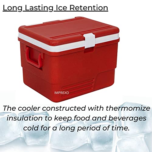 Image of Plastic Insulated Icebox Chiller Icebox Cooler Icebox Chiller Ice Packs Freezer Cooler Box Travel Picnic (14 Litre, Blue)