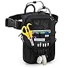 Trunab Krankenschwester Gürteltasche, Krankenschwester Tasche mit Mehreren Fächern für Stethoskope, Verbandscheren & Andere Krankenschwester Zubehör, Erstellbarer Hüftgurt, Schwarz