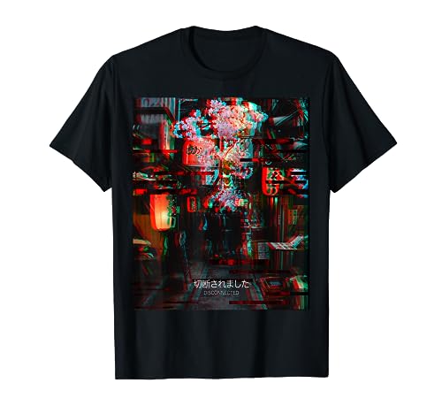 Purpurina discreta estilo japonés Tokio Vaporwave. Camiseta