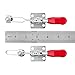 AConnet Adjustable Toggle Clamp 12 Pack 201-B Style Quick Release Toggle Latch Hold Down Clamp Antiskid Red Horizontal Clamps 360Lbs Holding Capacity Quick Release Woodworking Tool