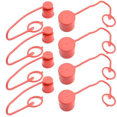 Image of 8 Pacs Dust Caps Plugs Rubber Covers, Replacement for Bobcat Hydraulic Connector Fittings, Replacement for Dixon HT, Replacement for Tomco FE