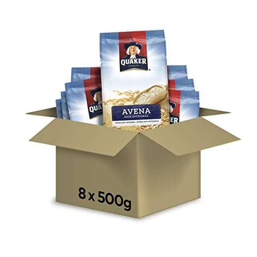 Quaker - PepsiCo Copos de Avena 100% Integral - Paquete de 8 x 500 gr - Total: 4 kg