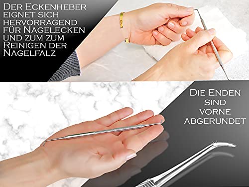 Eckenheber Fußpflegeinstrument-Doppelinstrument mit langen breiten Enden – Bild 4