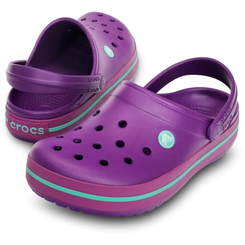 Image of Crocs Women's Crocband Clog | Comfortable Slip on Casual Water Shoe, Purple Amethyst Viola, 9 UK Men / 10 UK Women
