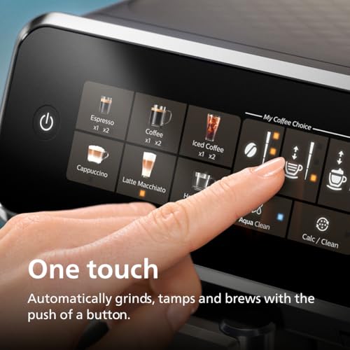 Philips Series 3300 Fully Automatic Espresso Coffee Machine - 6 Hot & Iced Drinks, LatteGo Milk System, 40% Quieter SilentBrew, Ceramic Grinder, Aquaclean Filter, Glossy Black (EP3341/50) - Image 6