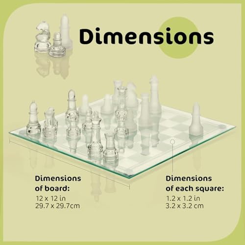 Set de Ajedrez de Vidrio de 12 Pulgadas Deluxe miniatura 4