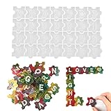 SDUSEIO Alphabet Puzzle Resin Mold Puzzle Game Silicone Mold DIY Jigsaw Epoxy Resin Mold Letter...