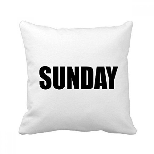 Coussin carré noir Dimanche Semaines pour décorer votre canapé de salon