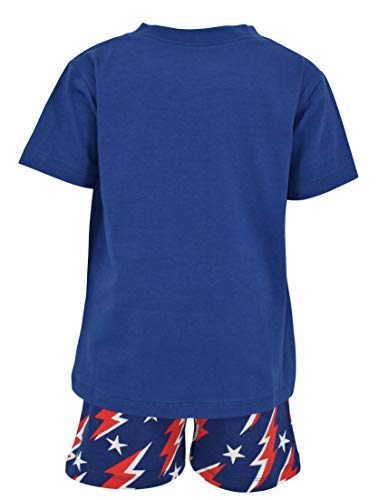 Image of Boys 2pc Shorts Set Outfit Short Sleeve Shirt with Bold Applique Print and Shorts