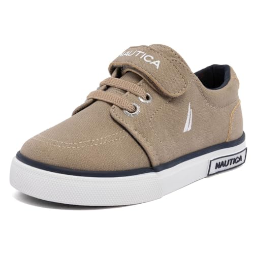 Image of Nautica Kids Adjustable Strap Shoes | Comfortable Casual Sneakers for Boys and Girls, Toddlers & Little Kids