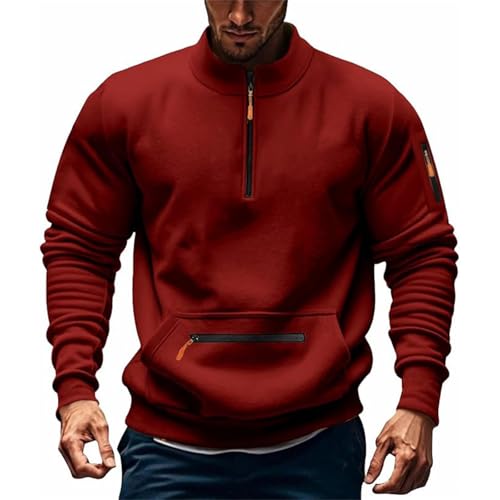Sweat à capuche polaire homme contre le froid avec poches zippées