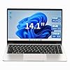 Portátil de 14.1 pulgadas, 8 GB DDR4 RAM, 256 GB M.2 SATA SSD, computadora portátil con CPU Celeron J4125 (4C/4T, hasta 2.7 GHz), pantalla LCD FHD IPS de 14.1 pulgadas, WiFi, cámara web