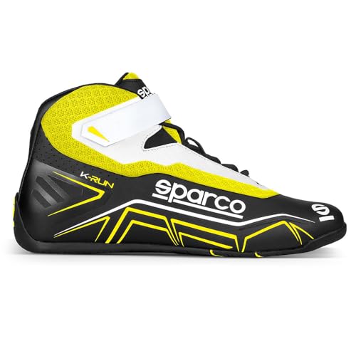 Sparco K-Run Shoes Size 48 Black/Fluo Ye