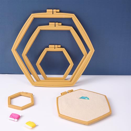 Cercle à broder hexagonal à tension réglable pour patchwork et couture - 7