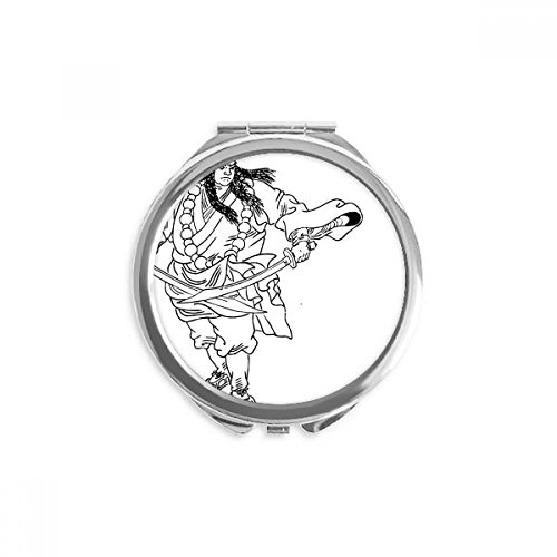 Miroir de poche artistique Wu Song un cadeau culturel unique avec illustration multicolore