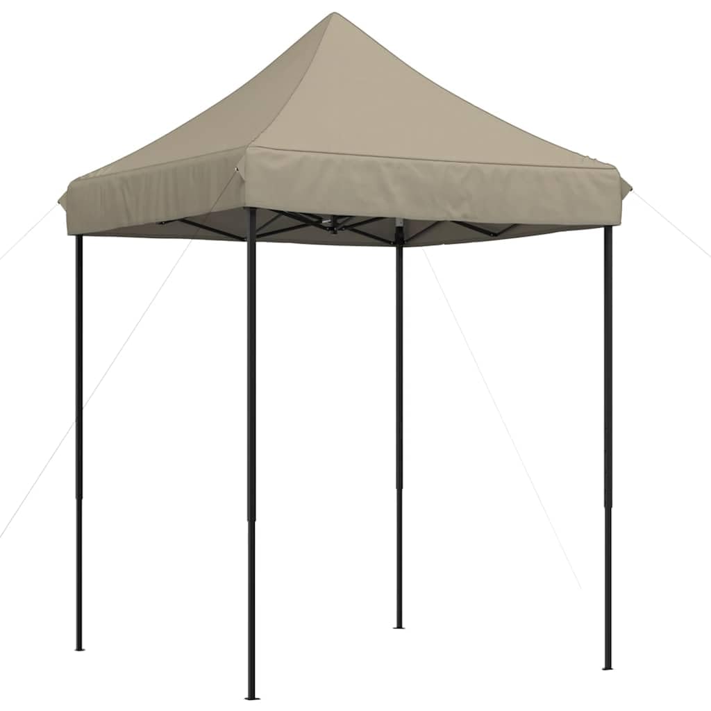 Tente de jardin pop-up 200x200cm taupe pour vos repas conviviaux en terrasse