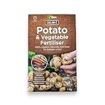 Vitax Organic Potato and Vegetable Fertiliser – Slow-Release Nutrients Plant Food Promotes Bumper Harvests -Ideal for Planters, Barrels, and Gardens - 1kg Box