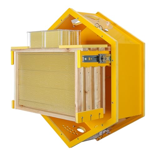 Observation Beehive Starter Kit with 3 Frames & 6 Honeycomb Trays...