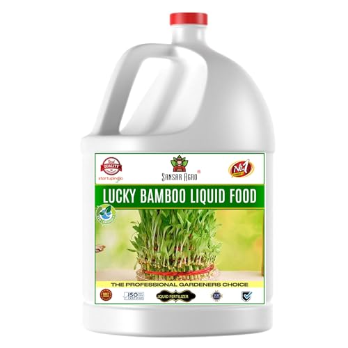 Sansar Agro® Lucky Bamboo Food Liquid Fertilizer, Premium Essential Liquid Fertilizer for the Best Growth of Lucky Bamboo Plants with Growth Nutrients and Charged Micro-Organism (500 ml)