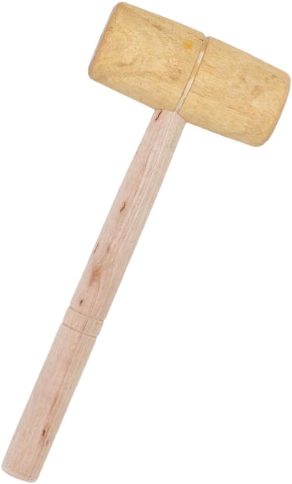 Wooden Mallet Small Wooden Ice Hammer Carpenter Wood Hammer Woodworking Hand Tool for Damage- Striking