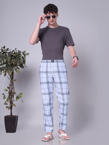 Image of Urban Scottish Men's Lounge Pants 100% Cotton Men's Lounge Night Pant Comfortable Leisure-Wear Lower with an Elastic Waist-Band and Regular Fit Track Pants, Machine Washable Stay at Home