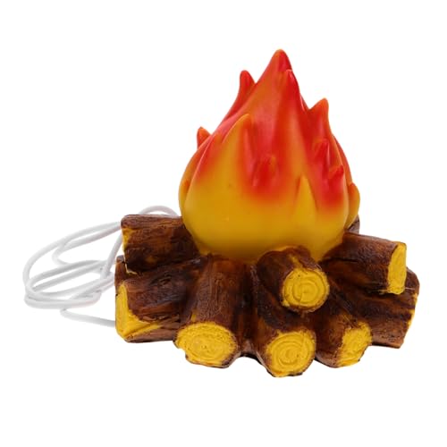 OUNONA Simulated Campfire Light Led Flame Lamp Fake Flame Night Light Home Decor for Warm Ambiance