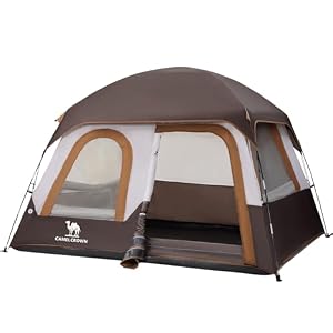 CAMEL CROWN 4/6 Person Tent Waterproof Lightweight Portable Backpacking Tent for Outdoor Camping Hiking