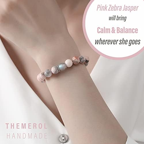 THEMEROL Mothers Day Birthday Gifts for Mom/Auntie/Grandma/Sister-Love/Balance-Natural Crystal Bracelet with Meaning-Handmade Gifts - View 8